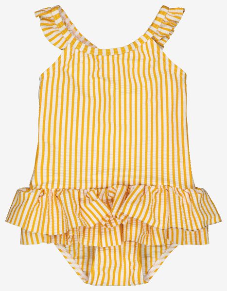 maillot de bain bébé relief jaune 62/68 - 33210021 - HEMA