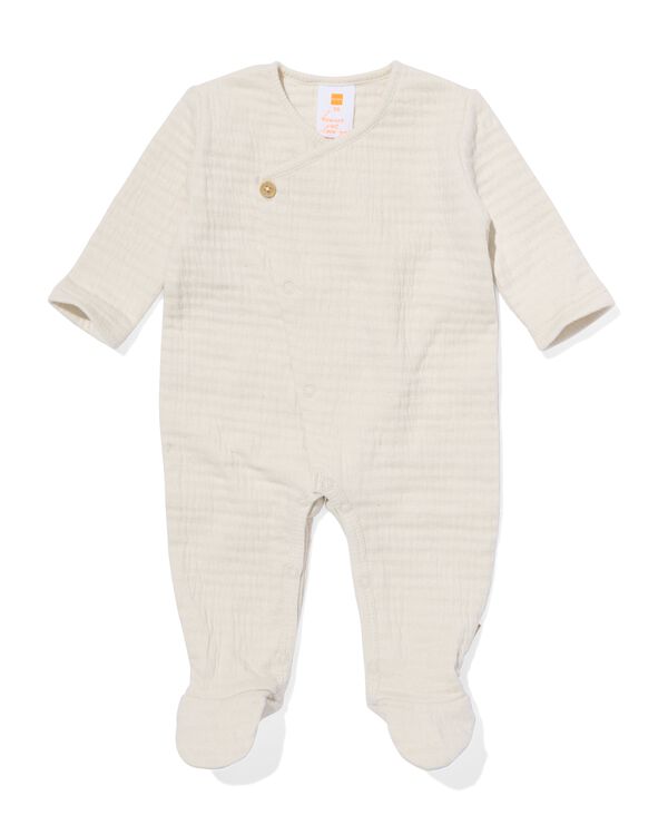 Newborn-Strampler mit F&uuml;&szlig;chen ecru ecru - 33480010ECRU - HEMA