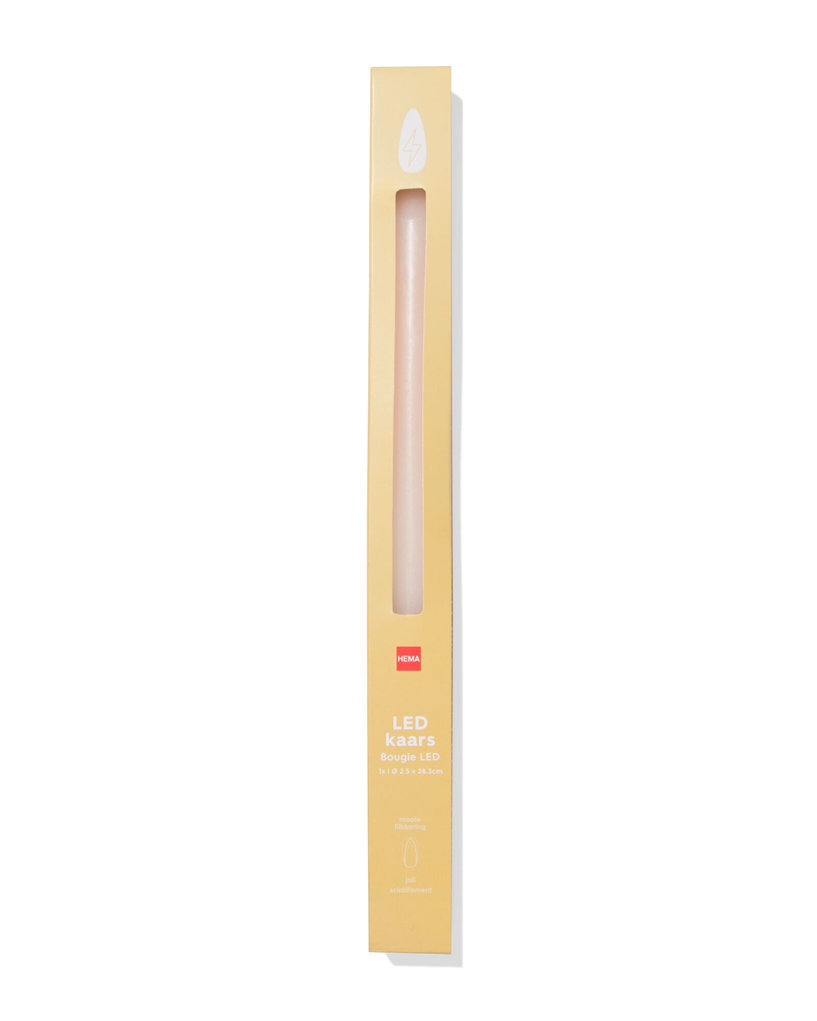 bougie longue led ⌀2,3x29 cm ivoire - 13550138 - HEMA