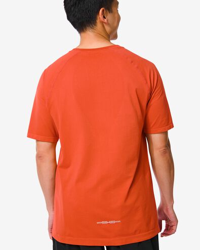 t-shirt de sport homme sans coutures orange L - 36090232 - HEMA