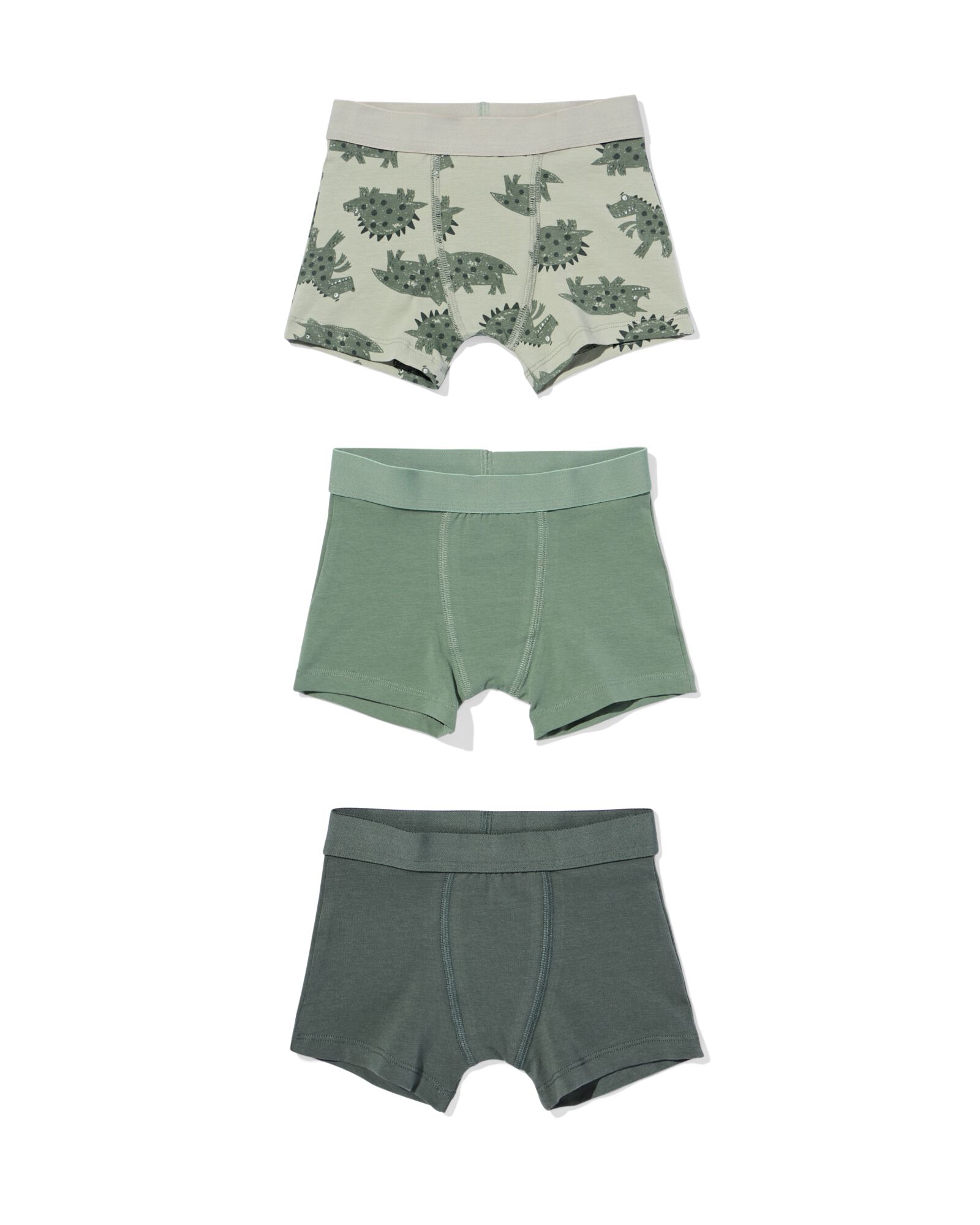 boxer enfant dinosaure - 3 pi&egrave;ces vert vert - 19201440GREEN - HEMA