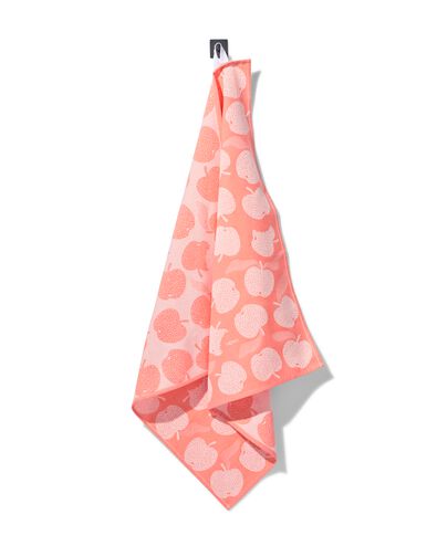 Geschirrtuch 65&nbsp;x&nbsp;65&nbsp;cm Baumwolle Apfel, Korallenrot - 5440006 - HEMA