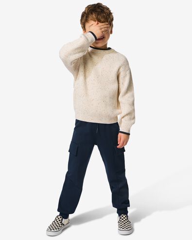 kinderbroek cargo regular fit bleu fonc&eacute; bleu fonc&eacute; - 30711808DARKBLUE - HEMA