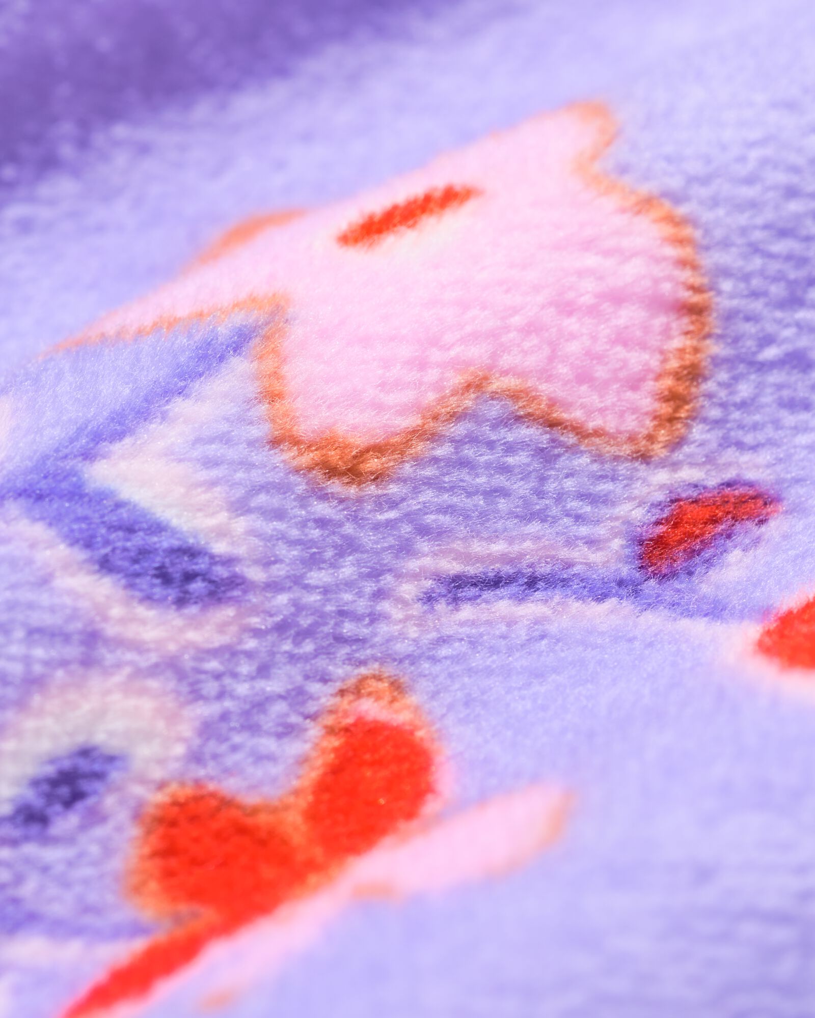 Kinderpyjama aus Velours mit Blumen lila - 23099940LILAC - HEMA