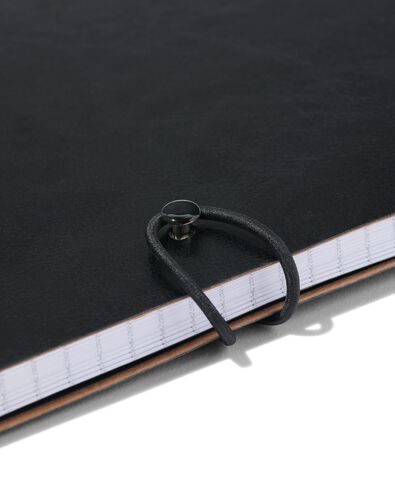 Notizbuch, liniert, PU, schwarz, 18.5 x 25.5 cm - 14100173 - HEMA