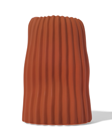 vase en faïence avec nervures 20x12.5 terracotta - 13323019 - HEMA