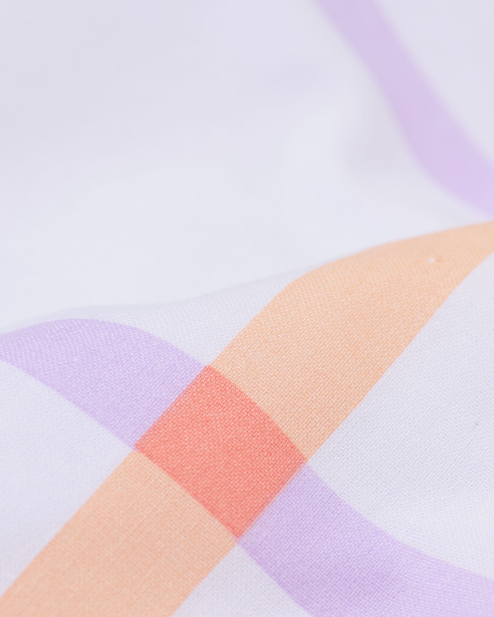 housse de couette 240x200/220 coton doux &agrave; carreaux lilas - 5760127 - HEMA