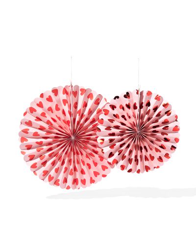 F&auml;cher Herz rosa &ndash; 2 St&uuml;ck - 14250136 - HEMA