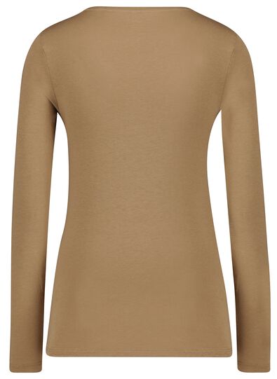 t-shirt basique femme camel - 1000026764 - HEMA