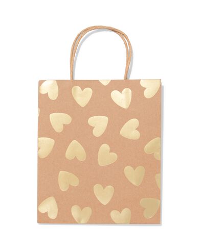 cadeautas 18x29cm hartjes goud - 14700533 - HEMA