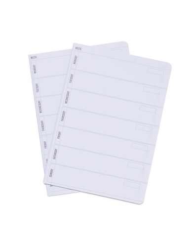 2 recharges planning hebdomadaire A5 pour carnet - 14170084 - HEMA