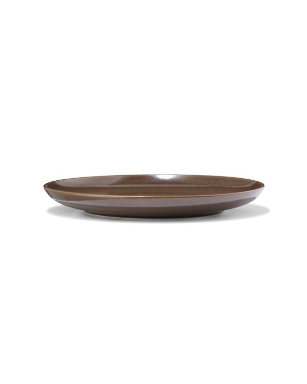 petite assiette ⌀ 21 cm PUUR &eacute;mail r&eacute;actif brun fonc&eacute; - 9650402 - HEMA