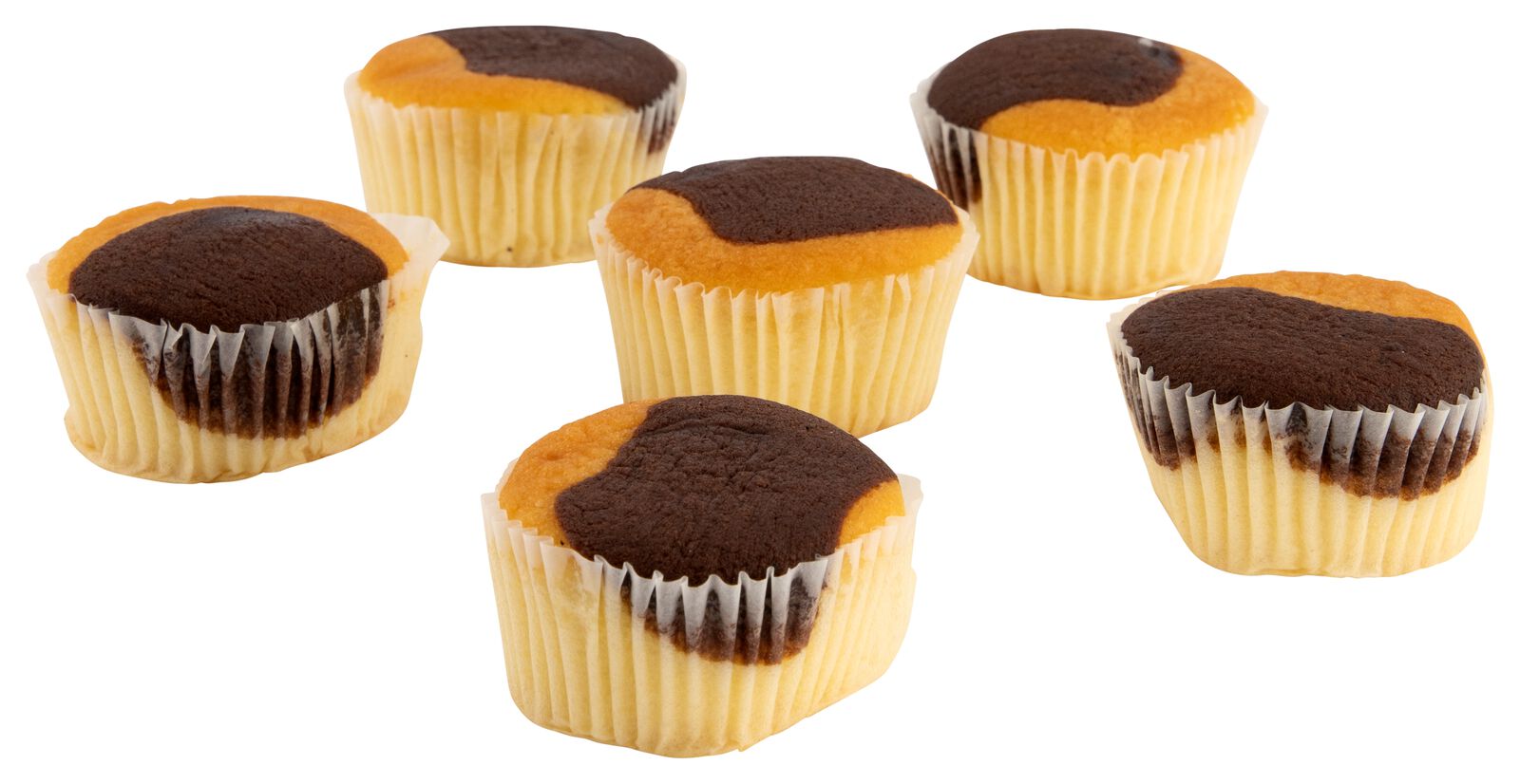 mini marmer cupcakejes - 6 stuks - 10801033 - HEMA