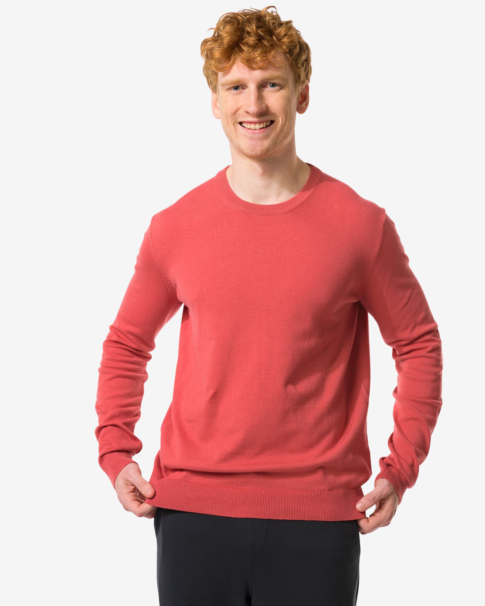 Herren-Pullover rot - 2140060RED - HEMA