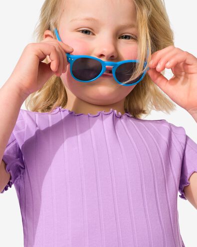 kinder T-shirt rib paars - 30857008PURPLE - HEMA