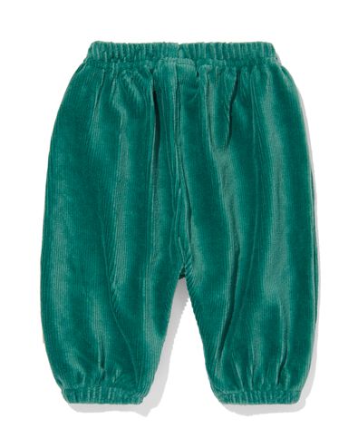 pantalon nouveau-né côtes velours vert 56 - 33478312 - HEMA