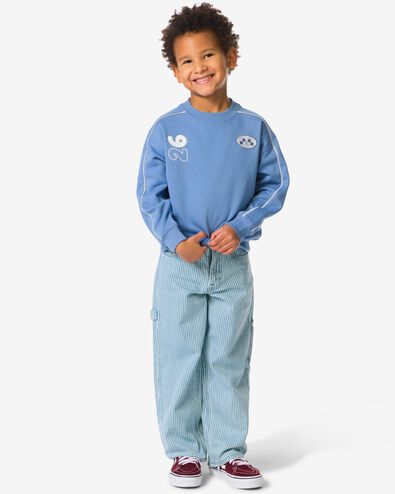 pantalon enfant rayures bleu clair bleu clair - 30718901LIGHTBLUE - HEMA