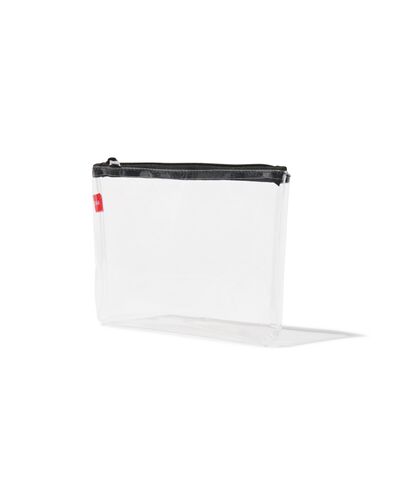 toilettas plat transparant 14x20 - 11890618 - HEMA