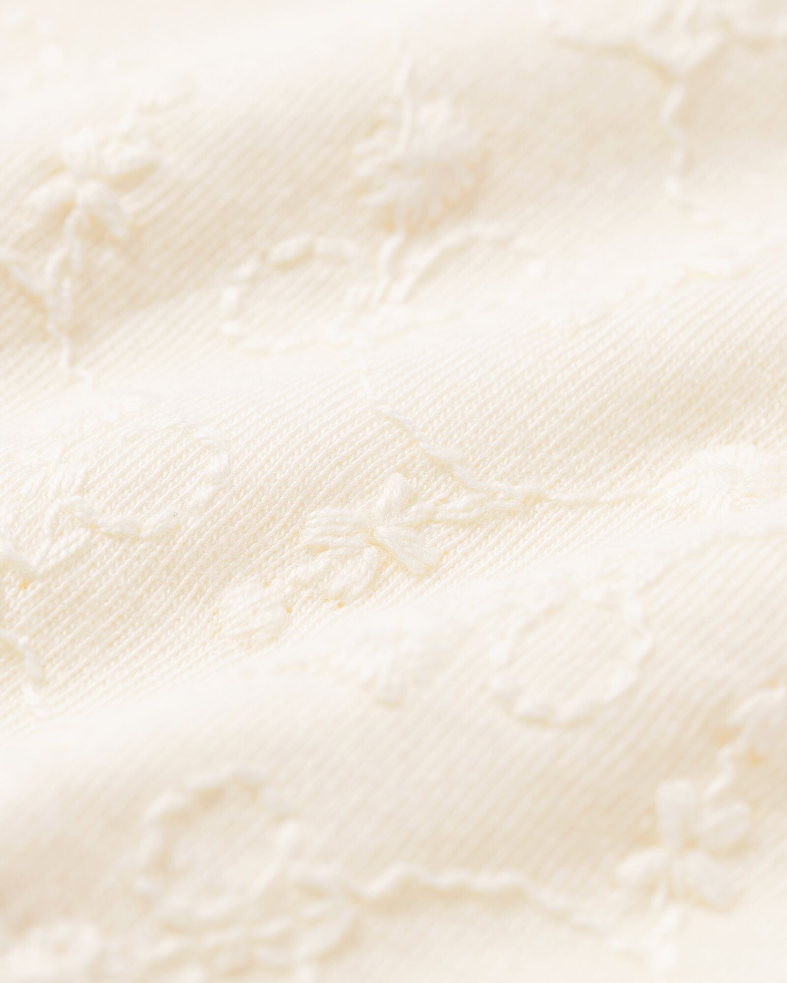 baby T-shirt jersey broderie gebroken wit gebroken wit - 33004380OFFWHITE - HEMA