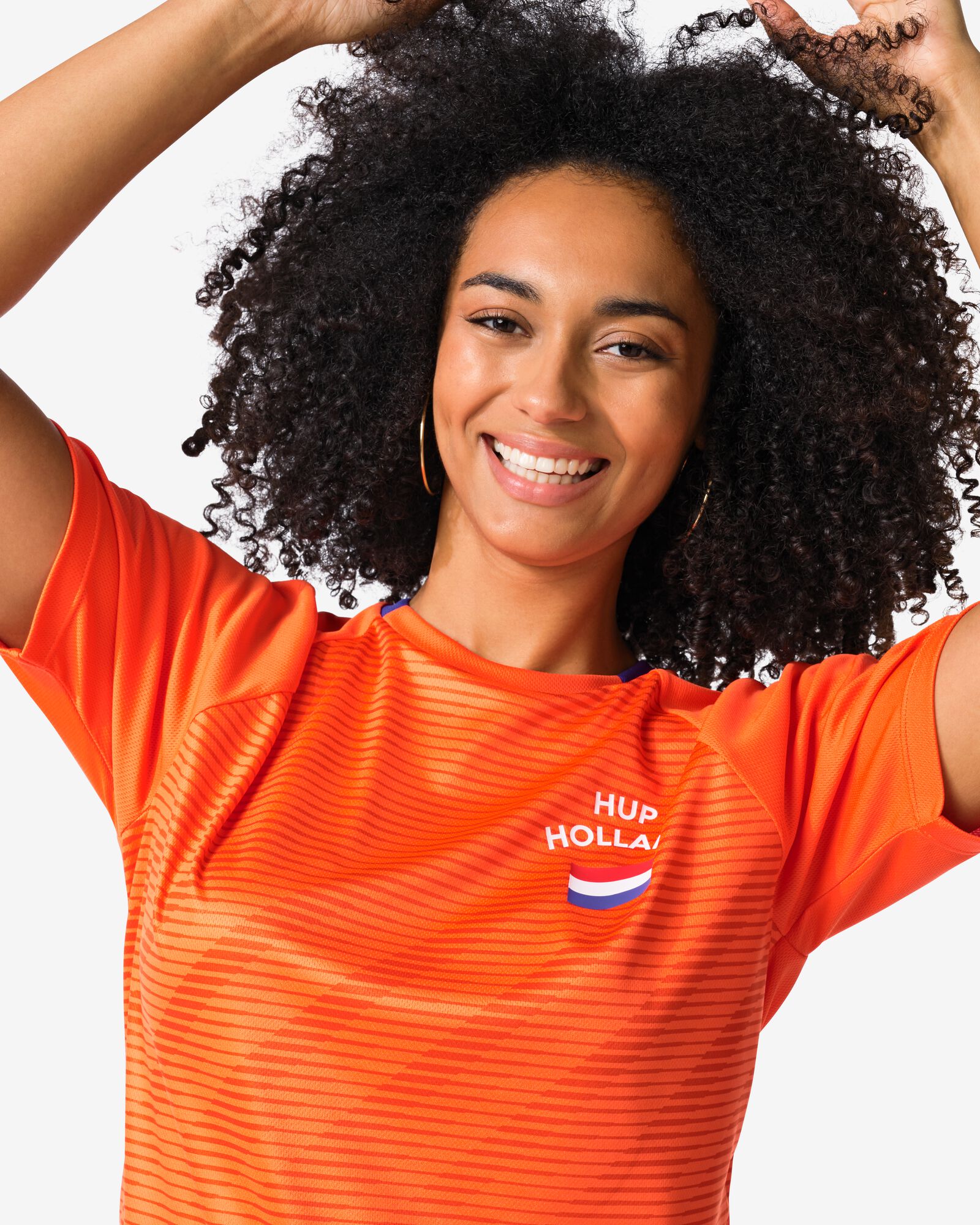 T-shirt voor volwassenen WK oranje oranje - 36000601ORANGE - HEMA