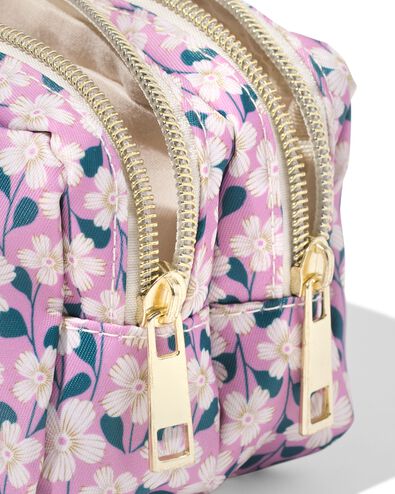 Federtasche mit doppeltem Rei&szlig;verschluss, 22 x 6 x 10 cm, Blume - 14400460 - HEMA