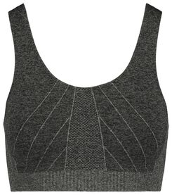 soutien-gorge de sport sans couture support léger gris chiné gris chiné - 1000018880 - HEMA