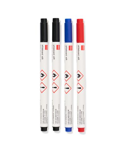 whiteboardmarker 1.4mm extra dunne punt - 4 stuks - 14402762 - HEMA
