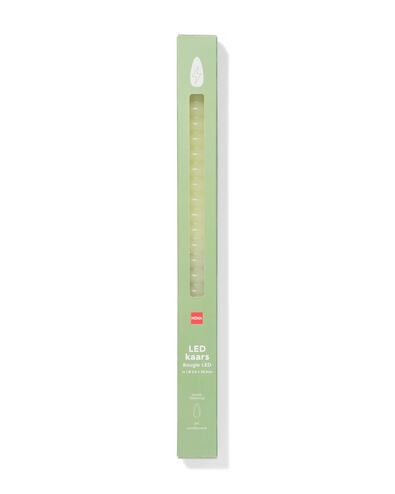 bougie d'int&eacute;rieur LED ⌀2,3x29cm nervur&eacute;e vert clair - 13550125 - HEMA