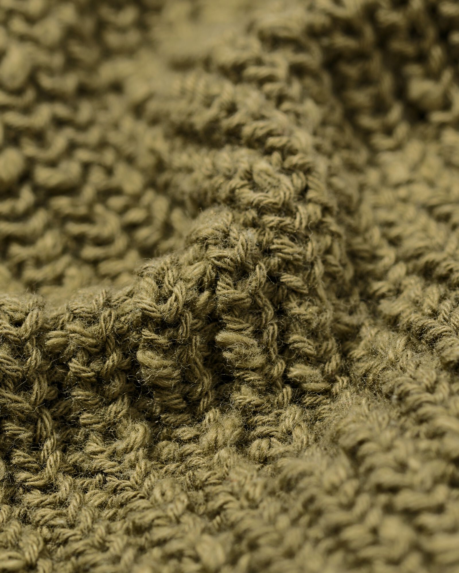 damestrui Faya fijngebreid katoen olijf olijf - 36204790OLIVE - HEMA