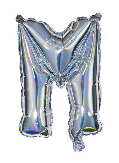 folieballon letters A-Z holografisch zilver - 1000020874 - HEMA