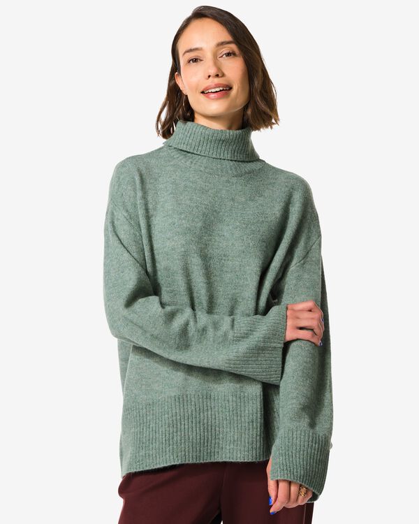 pull col Frankie femme  vert vert - 36302870GREEN - HEMA