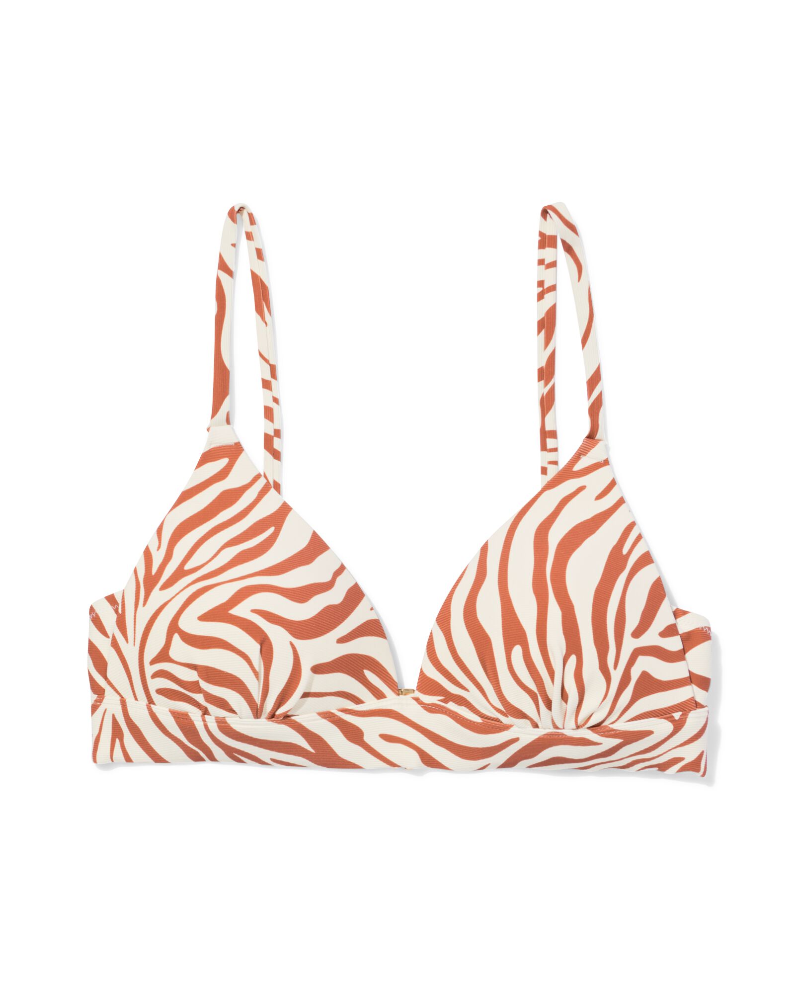 damesbikinitop Janna push-up rib zebra chocoladebruin chocoladebruin - 22360380CHOCOLATEBROWN - HEMA
