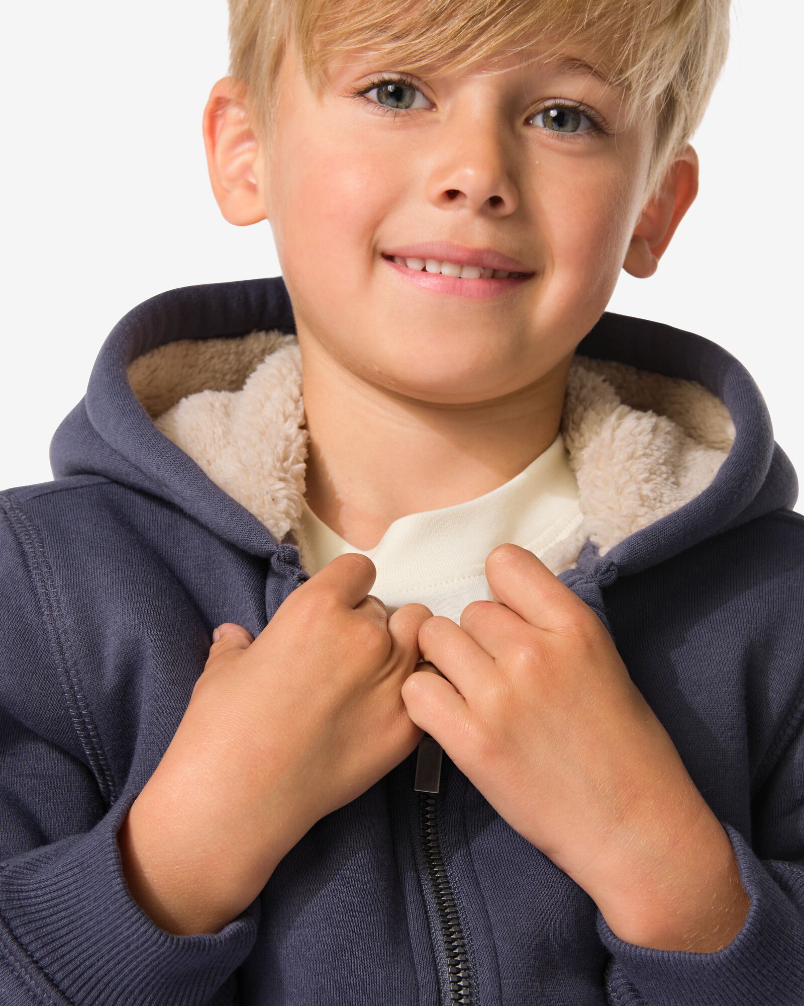 kinder sweatvest donkergrijs - 30704606DARKGREY - HEMA
