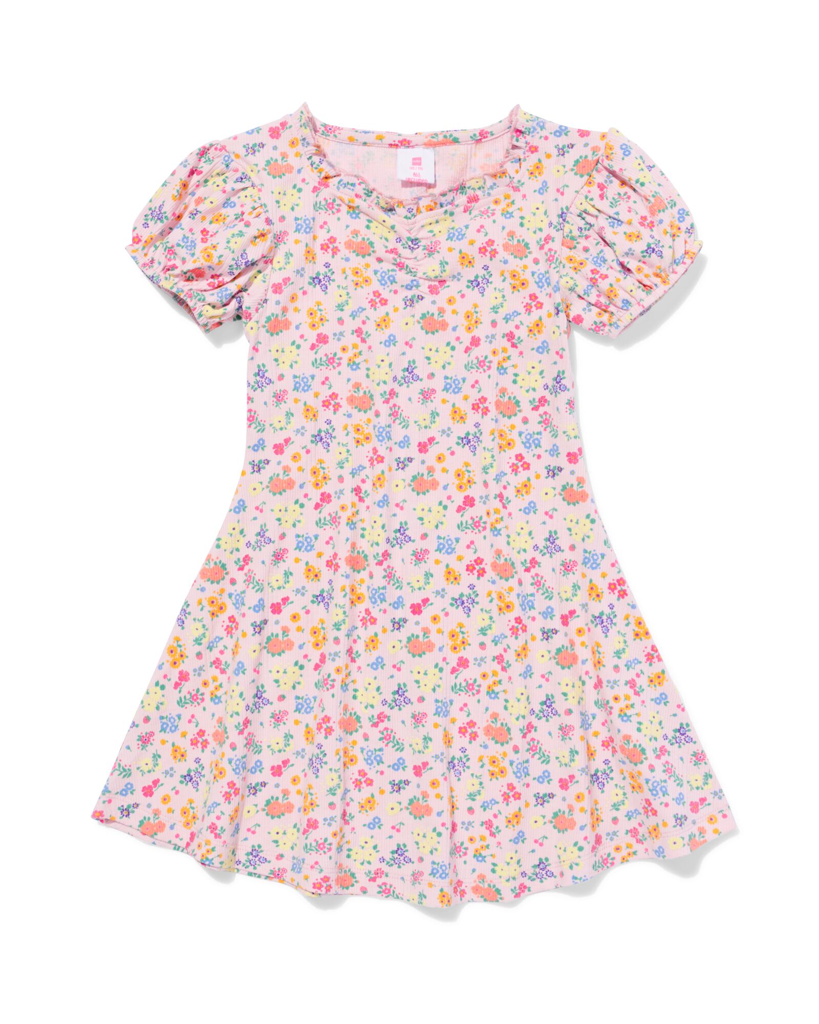 robe enfant trap&egrave;ze c&ocirc;tel&eacute;e fleurs violet clair violet clair - 30823000LIGHTPURPLE - HEMA