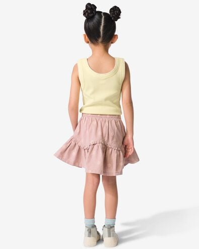 jupe trap&egrave;ze enfant fleurs vieux rose vieux rose - 30844857OLDPINK - HEMA