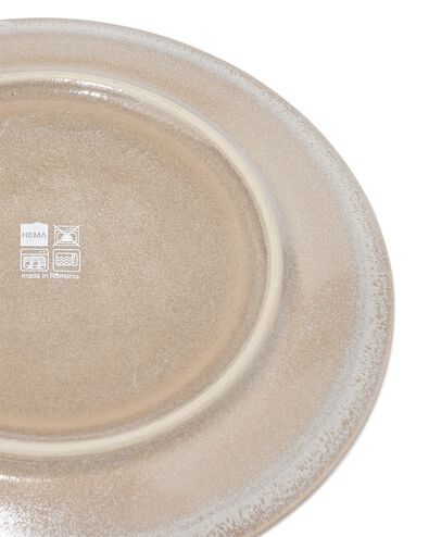 petite assiette &Oslash;20,5 cm Monaco &eacute;mail r&eacute;actif brun clair - 9650191 - HEMA