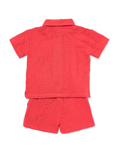 Baby-Bekleidungsset, bequeme Passform, Musselin rot rot - 33185870RED - HEMA