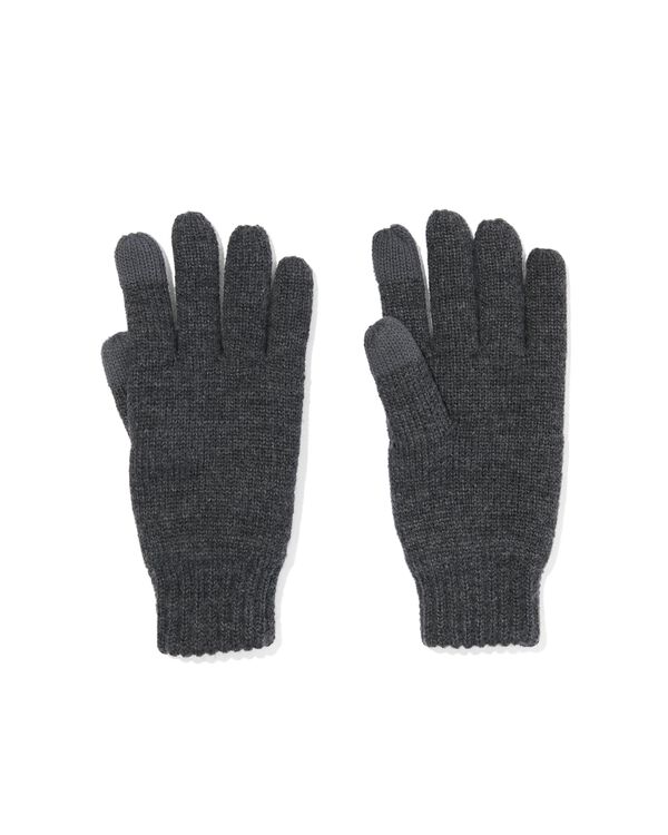 gants homme gris chin&eacute; gris chin&eacute; - 1000011681 - HEMA