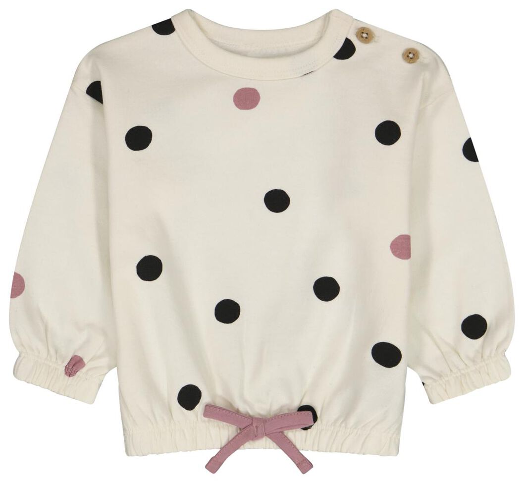 Baby-Sweatshirt, Punkte eierschalenfarben eierschalenfarben - 1000028589 - HEMA