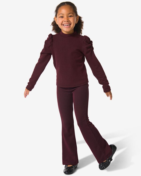 legging enfant pailleté bordeaux bordeaux - 30836902BURGUNDYRED - HEMA