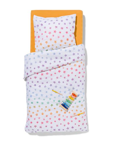 housse de couette tout-petits 120x150 coton doux &eacute;toiles - 5730217 - HEMA