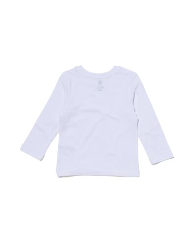 2 t-shirts enfant - coton bio blanc 122/128 - 30729683 - HEMA
