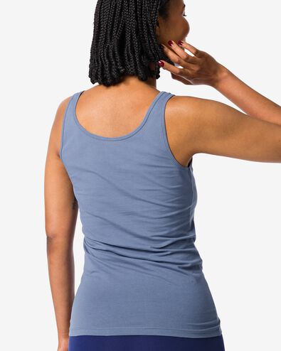 Damenunterhemd aus Baumwolle blau blau - 19671414BLUE - HEMA