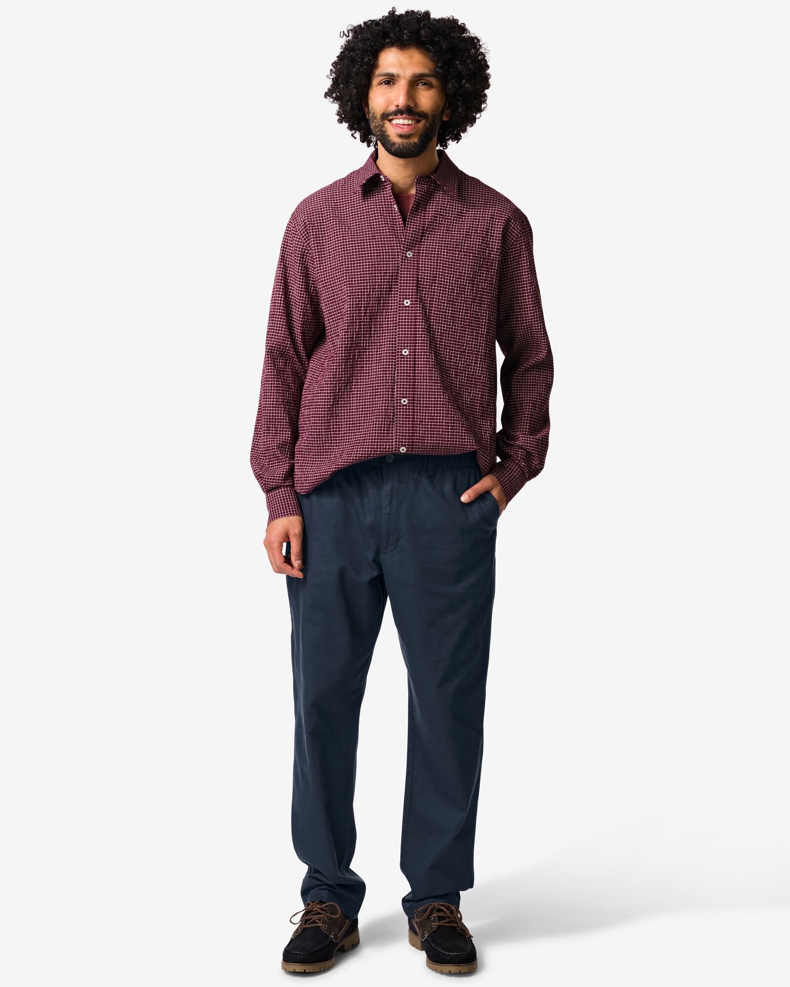 herenbroek Bas regular fit donkerblauw donkerblauw - 2140170DARKBLUE - HEMA