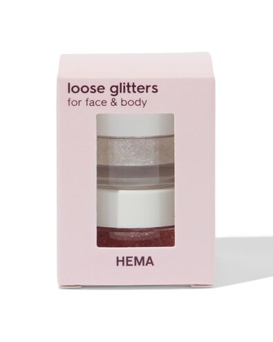 paillettes pour le corps rose-argent - 11200025 - HEMA
