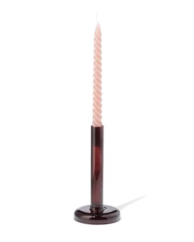 Kerzenst&auml;nder 8,5 x 10 cm, Glas, Braun - 13325041 - HEMA
