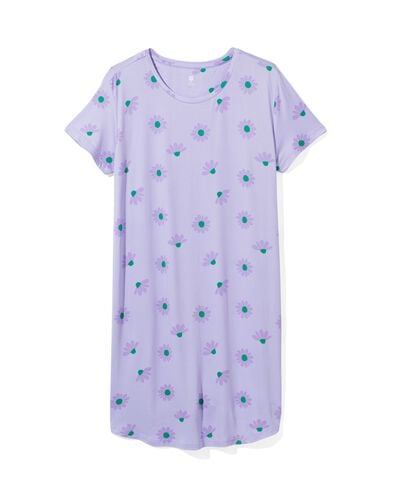 chemise de nuit femme micro lilas S - 23490471 - HEMA