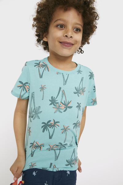 Kinder-T-Shirt, Palmen meerblau meerblau - 1000027889 - HEMA