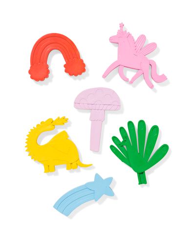 crayons de cire fa&ccedil;onn&eacute;s fantaisie - lot de 6 - 15900233 - HEMA