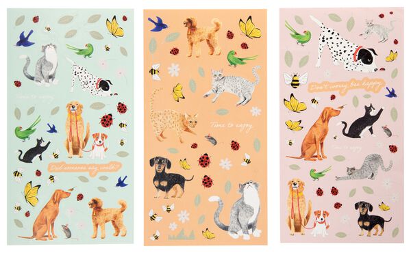 Gommettes Animaux domestiques : 20 stickers
